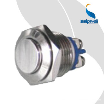 Saipwell Metal CE Certificated Empurrar Interruptor On Off 16mm Botão Interruptor China Botão Desliga